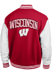 Champion Wisconsin Badgers Mens Red Fleece Varsity Medium Weight Jacket