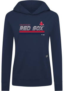 Levelwear Boston Red Sox Womens Navy Blue Relay Breaker Hooded Sweatshirt
