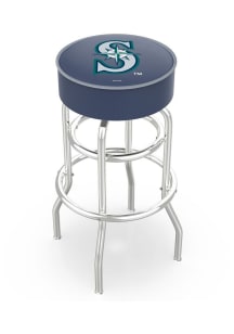 Seattle Mariners Double-Ring Swivel Pub Stool - Silver