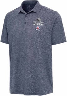 Antigua Arizona Wildcats Mens Navy Blue 2026 Big 12 Men's Basketball Champs Par 3 Short Sleeve Fas..