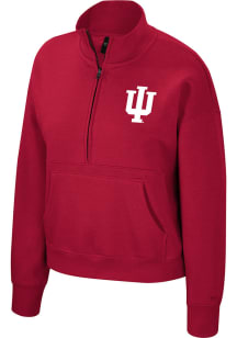 Colosseum Indiana Hoosiers Womens Crimson Claire Qtr Zip