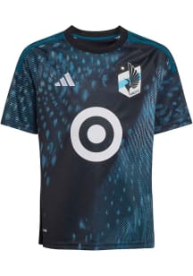 Adidas Minnesota United FC Youth Black Home Replica 26/27 Soccer Jersey
