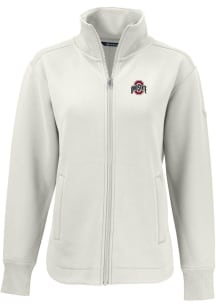 Cutter and Buck Ohio State Buckeyes Womens White Roam Light Weight Jacket