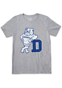 Bozz Prints Drake Bulldogs Grey Spike Short Sleeve T Shirt