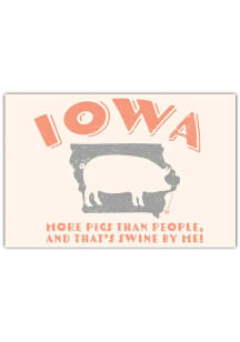 Iowa Bozz Prints More Pigs Than People Postcard