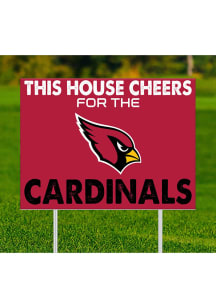 Arizona Cardinals This House Cheers For Yard Sign - Red