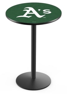 Oakland Athletics Black Round Base Pub Table