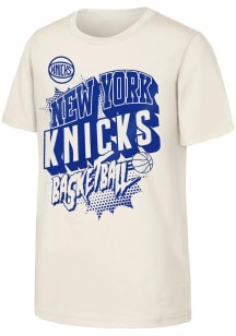 New York Knicks Youth White Action Comics Short Sleeve T-Shirt