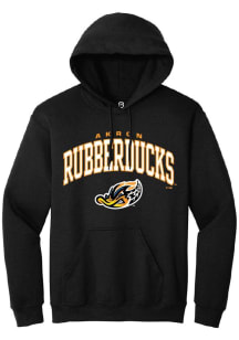 Summit Sportswear Akron RubberDucks Mens Black Arch Mascot Long Sleeve Hoodie