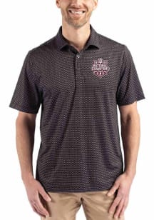 Cutter and Buck Indiana Hoosiers Mens Black 2025 CFP National Champions Pike Shadow Check Short Sl..