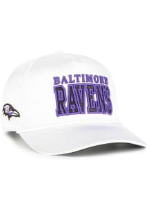47 Baltimore Ravens White Outspoken Hitch RF Womens Adjustable Hat
