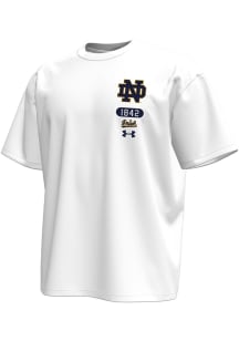 Under Armour Notre Dame Fighting Irish White Gameday Icon Short Sleeve Fashion T Shirt