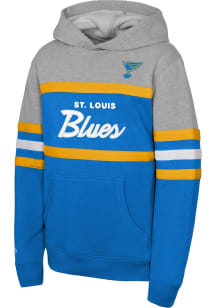 Mitchell and Ness St Louis Blues Youth Light Blue Head Coach Long Sleeve Hoodie