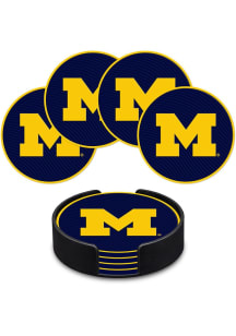 Michigan Wolverines 4 Pack Coaster - Navy Blue