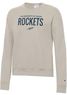 Champion Toledo Rockets Womens Oatmeal Stacked Powerblend Crew Sweatshirt