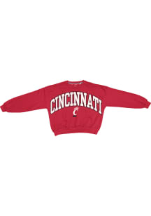 Pressbox Cincinnati Bearcats Womens Red Sweeper Crew Sweatshirt