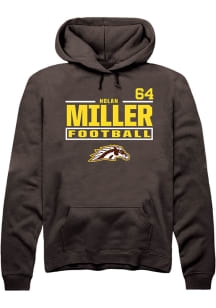 Nolan Miller Western Michigan Broncos Mens Brown Football NIL Stacked Box Player Hood