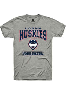 Summit Sportswear UConn Huskies Grey Women's Basketball Short Sleeve T Shirt