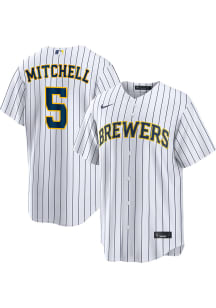Garrett Mitchell Milwaukee Brewers Mens Replica Alternate Jersey - White