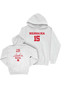 Andi Jackson Nebraska Cornhuskers Mens White NGWSD Hoodie Player Hood