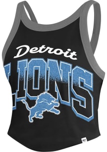 47 Detroit Lions Womens Black Shimmer Shadow Tank Top