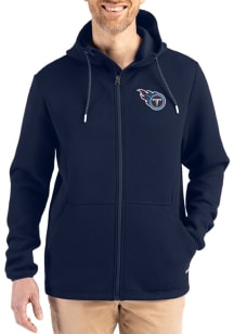 Cutter and Buck Tennessee Titans Mens Navy Blue Epic Comfort Full Zip Light Weight Jacket