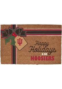 Indiana Hoosiers Holiday Bow 19.5x29.5 Door Mat