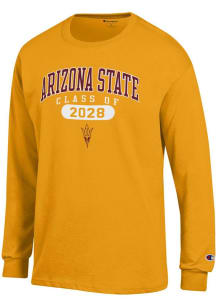 Champion Arizona State Sun Devils Gold Class of 2028 Jersey Long Sleeve T Shirt