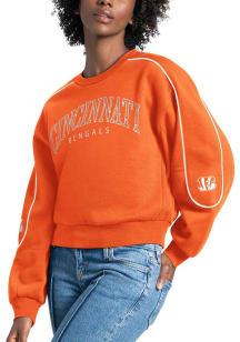 Cincinnati Bengals Womens Orange Strategy Crew Sweatshirt