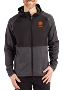Cutter and Buck Clemson Tigers Mens Black Alumni Peshastin Long Sleeve Full Zip Jacket