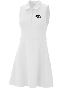 Columbia Iowa Hawkeyes Womens White Heat Seal Match Short Sleeve Dress