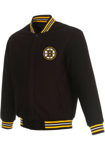 Mens Boston Bruins Reversible Wool Heavyweight Jacket - Black