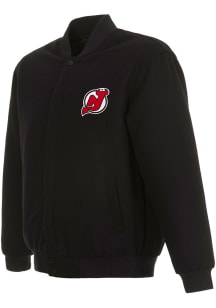 Mens New Jersey Devils Reversible Wool Heavyweight Jacket - Black