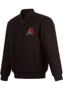 Mens Arizona Diamondbacks Reversible Wool Heavyweight Jacket - Black