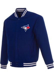 Mens Toronto Blue Jays Reversible Wool Heavyweight Jacket - Blue