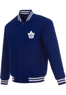 Mens Toronto Maple Leafs Reversible Wool Heavyweight Jacket - Blue