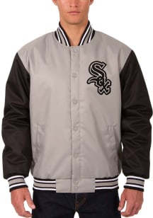 Chicago White Sox Mens Grey Poly Twill Medium Weight Jacket