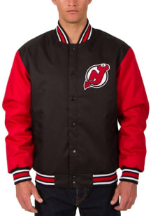 New Jersey Devils Mens Black Poly Twill Medium Weight Jacket