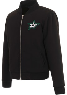 Dallas Stars Womens Black Reversible Fleece Zip Up Medium Weight Jacket
