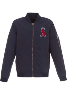 Los Angeles Angels Mens Navy Blue Nylon Bomber Light Weight Jacket