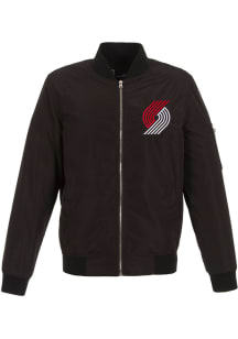 Portland Trail Blazers Mens Black Nylon Bomber Light Weight Jacket