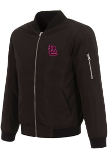 St Louis Cardinals Mens Pink Nylon Bomber Light Weight Jacket