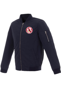 St Louis Cardinals Mens Navy Blue Nylon Bomber Circle Logo Light Weight Jacket