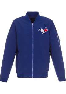 Toronto Blue Jays Mens Blue Nylon Bomber Light Weight Jacket