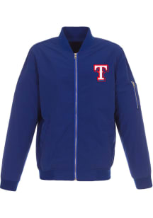 Texas Rangers Mens Blue Nylon Bomber Light Weight Jacket