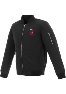 Boston Red Sox Mens Black Nylon Bomber Light Weight Jacket
