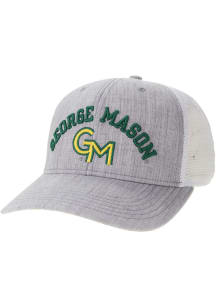 Legacy George Mason University Mid-Pro Snap Trucker Adjustable Hat - Grey
