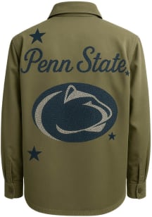 Penn State Nittany Lions Womens Olive Decal Shacket Light Weight Jacket