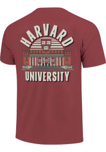 Harvard Crimson Crimson Sunset Campus Scene Short Sleeve T Shirt