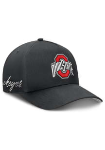 Nike Ohio State Buckeyes Dri-Fit Rise Structured A Frame Adjustable Hat - Black